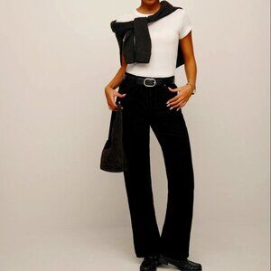 NWT Reformation Val 90s Mid Rise Straight Corduroy Pants